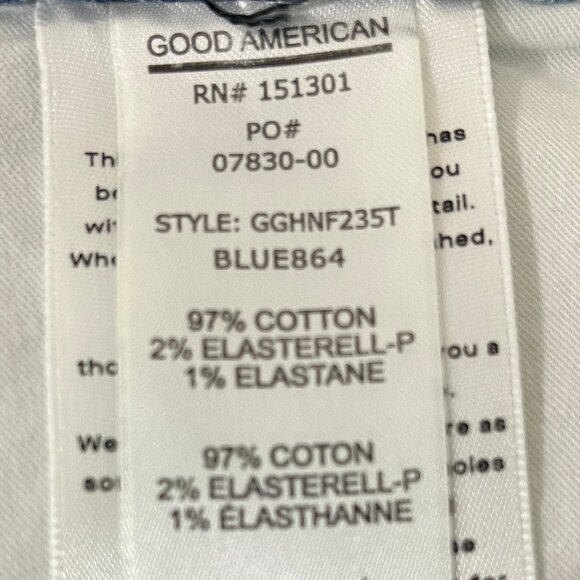 Good American Women's The Weekender Straight Leg Light Wash Jeans Size 14/32 - Picture 13 of 13